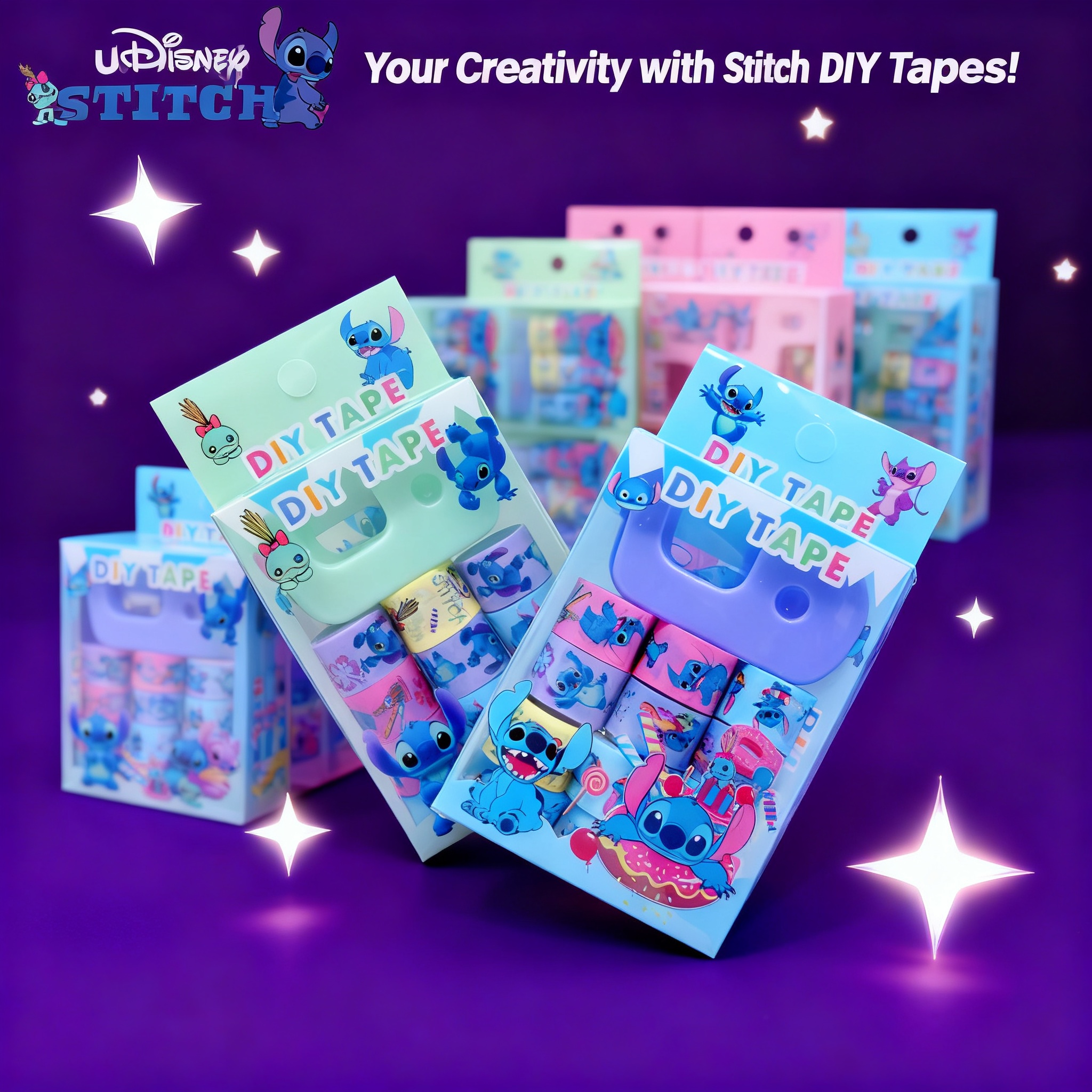 Anime Cosplay Diy - 12Pcs Stitch Anime Figure Sticker Diy