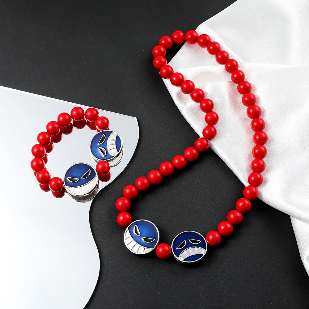 Anime Red Beads Face Bracelet  - Anime Cosplay Website review and price